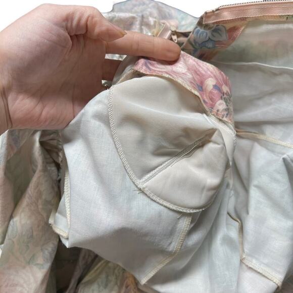 Vintage House of Bianchi Floral Victorian Prairie Midi Puff Sleeve Corset Dress - Picture 15 of 15